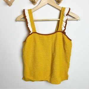 madewell crochet colorblock tank top